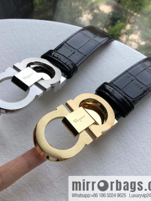 wsxc1700750117807_0-scaled-800x800vmuozrktn4w4288_20250625113757.jpg Ferragamo Ferragamo, Boutique Double Circle Metal Buckle, Crocodile Textured Men\'s Belt 3.5cm