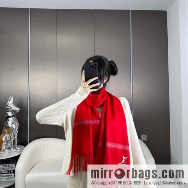 LV embroidery classic plain design scarf