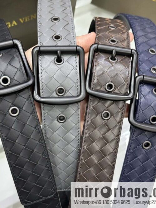 Bottega Veneta 3.8cm Classic Pin Buckle, Cowhide Woven Belt