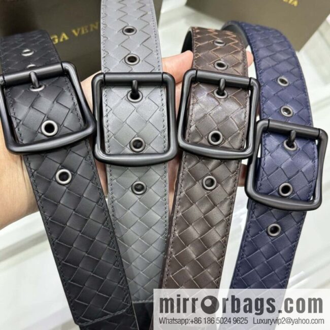 Bottega Veneta 3.8cm Classic Pin Buckle, Cowhide Woven Belt