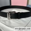 Miumiu double-sided first-layer cowhide belt 3.0CM
