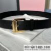 Miumiu double-sided first-layer cowhide belt 3.0CM