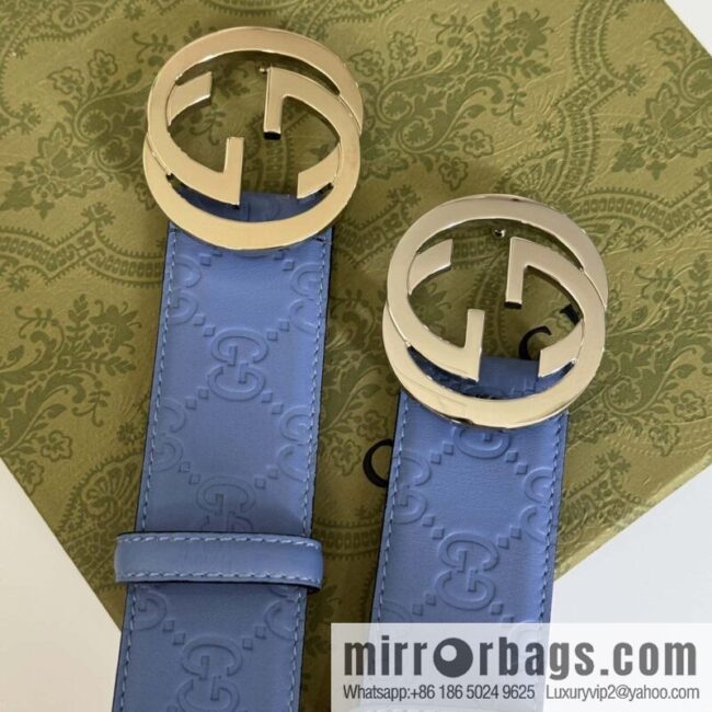 GUCCI Classic Double G Embossed Belt 3.7CM