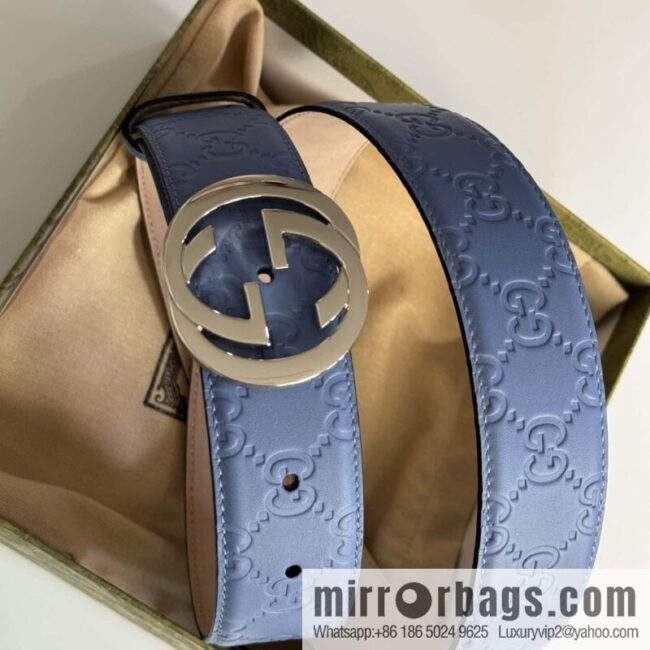 GUCCI Classic Double G Embossed Belt 3.7CM
