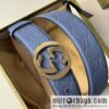 GUCCI Classic Double G Embossed Belt 3.7CM