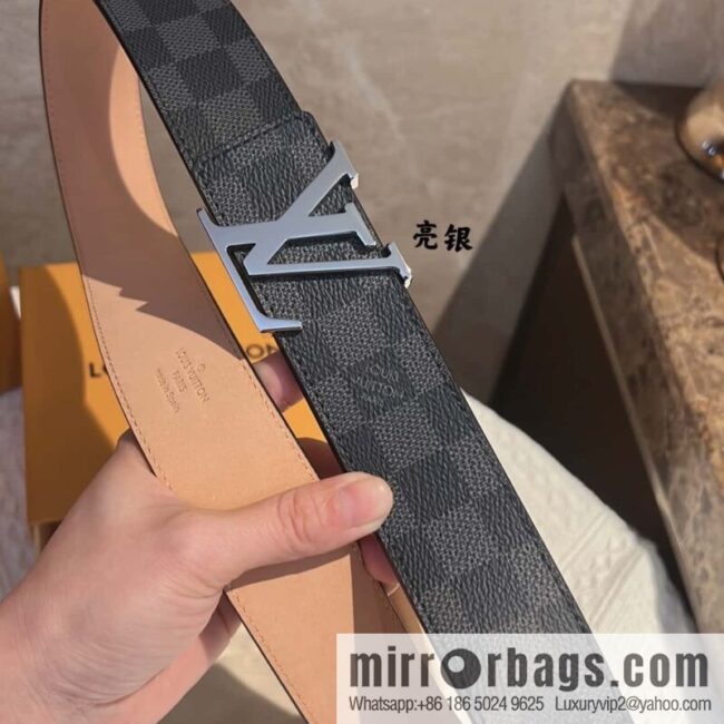 LV signature letter metal buckle belt M9808/M9608/M9610