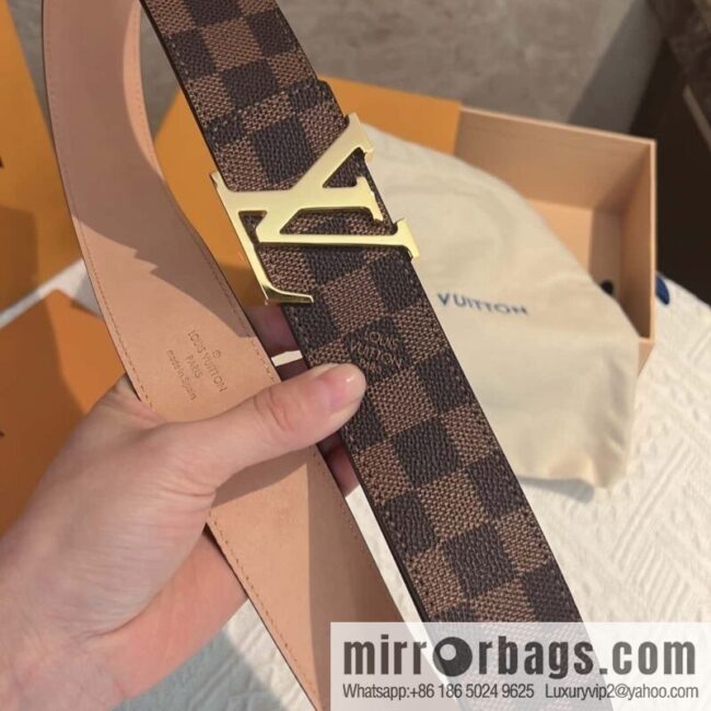 LV signature letter metal buckle belt M9808/M9608/M9610