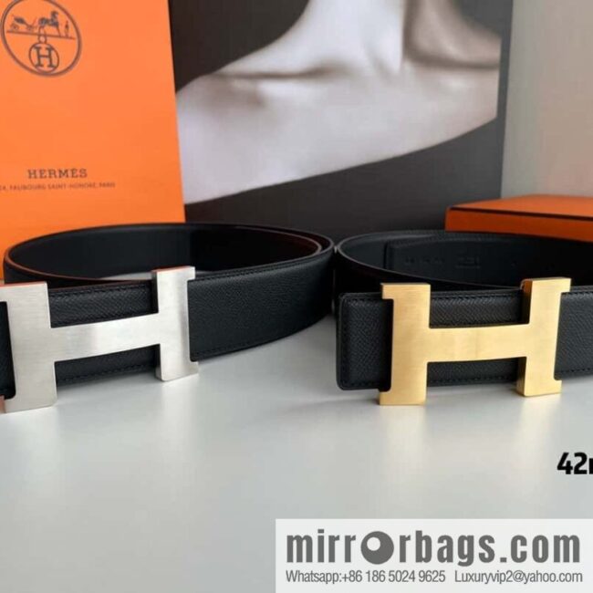 Hermes Hermes, solder joint metal buckle men\'s belt 4.2cm