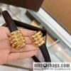 Bottega Veneta Butterfly Replica Luxury Handbag, Black Gold Metal Buckle Wrapped Irregular Design Gold Ring Decorative Waist Belt