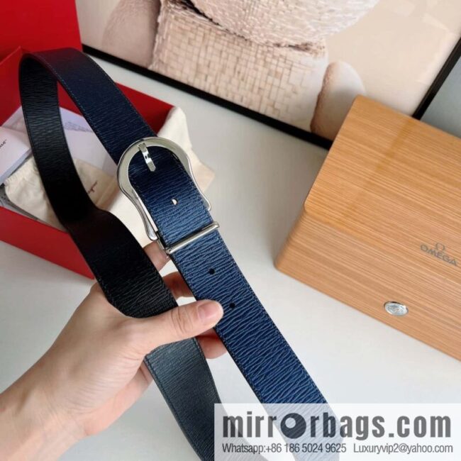 Ferragamo, double-sided first-layer cowhide belt 3.5CM