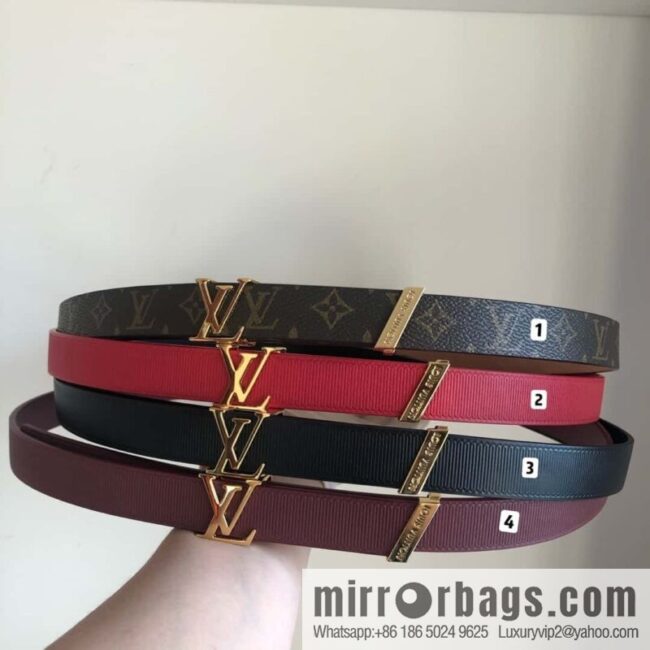 LV women\'s embossed calfskin belt 2.0CM