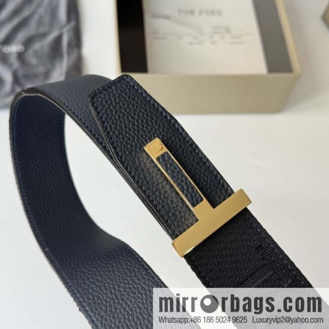 TOMFORD Tom Ford, Men\'s T-Buckle Double-Sided Belt 4.0CM