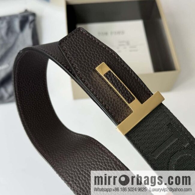 TOMFORD Tom Ford, Men\'s T-Buckle Double-Sided Belt 4.0CM