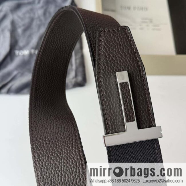 TOMFORD Tom Ford, Men\'s T-Buckle Double-Sided Belt 4.0CM