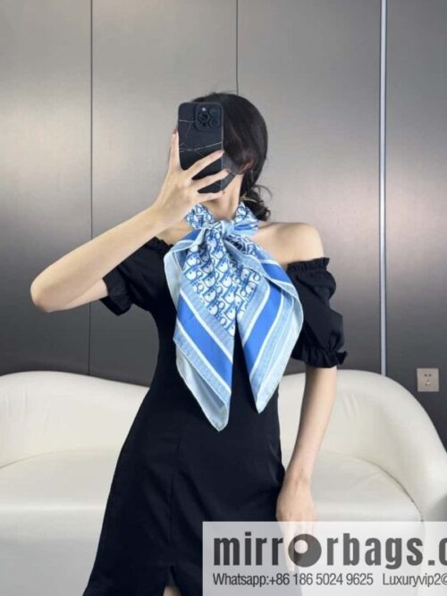 DIOR gold letters, silk scarves