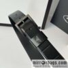 PRADA/Prada, cowhide pressing grid process hardware pin buckle counter new belt 3.5CM