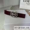LOEWE Luo Yiwei\'s new belt smooth cow leather double-sided belt 2.8CM.