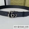 GUCCI 3.7cm double G bright rotary buckle with double-sided belt