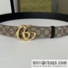 GUCCI 3.7cm double G bright rotary buckle with double-sided belt