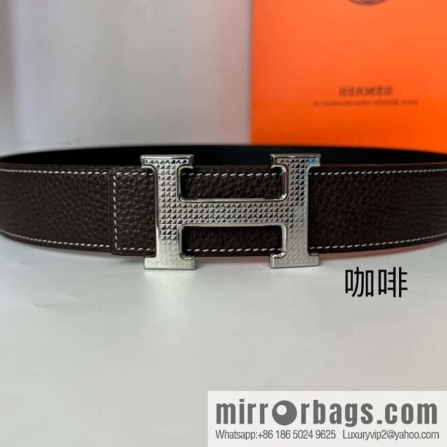 Hermes, Men\'s Double-Sided Lychee Belt 38mm