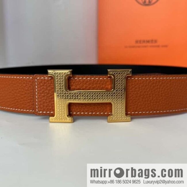 Hermes, Men\'s Double-Sided Lychee Belt 38mm