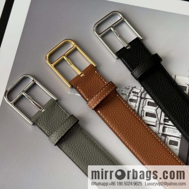 Hermes new stylish and comfortable pin buckle cowhide belt 35mm