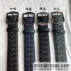 BOTTEGA VENETA, woven cowhide combined with retro needle button belt 3.5CM
