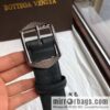 BOTTEGA VENETA, woven cowhide combined with retro needle button belt 3.5CM