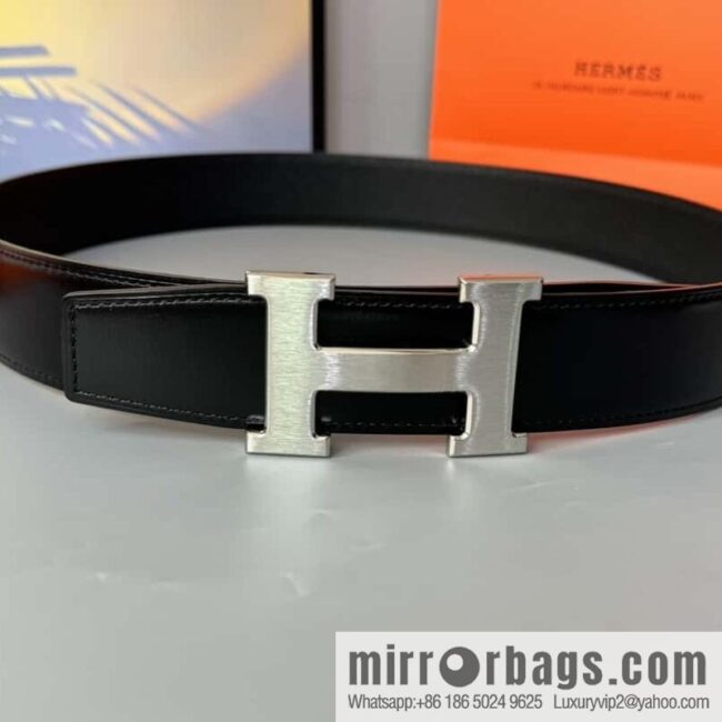 Hermes Togo Leather Double Sided Leather Belt 38mm