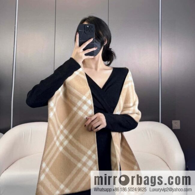 The latest Burberry cashmere wool-blend scarf for 2024