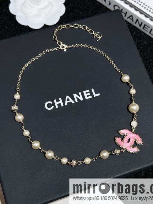 wsxc1718721869271_1-800x800inewrz5opoz71912_20250630151506.jpg ❗️New ❗️ Chanel necklace ☀️ new ☑️ Chanel pearl pink double c necklace ☀️
