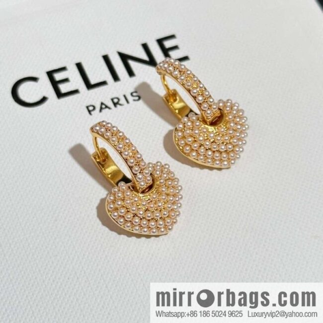 wsxc1718721930623_0-800x800rjsmnce3cti71678_20250630150658.jpg ❗️New ❗️ ☀️ original order ☀️ new ☑️ Celine Celine simple wind pearl peach heart love stud earrings ☀️