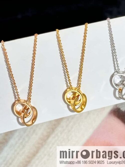 wsxc1718721946049_0-800x800iokgjlejp0l71637_20250630150535.jpg ❗New ❗ ☀ Cartier Cartier LOVE series, glossy double ring necklace ☀