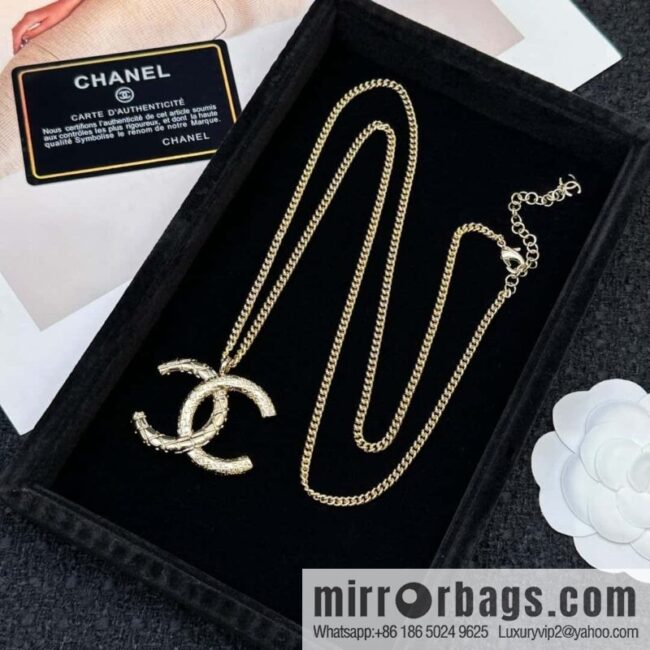 ❗️New ❗️ Chanel necklace ☀️ new ☑️ Chanel double c diamond necklace sweater chain ☀️