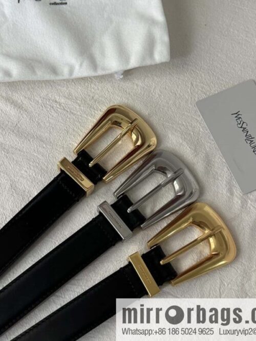 wsxc1718897178206_0-800x80052boynokgnz2665_20250625025626.jpg YSL\'s latest pin buckle triangular tail belt 2.5CM