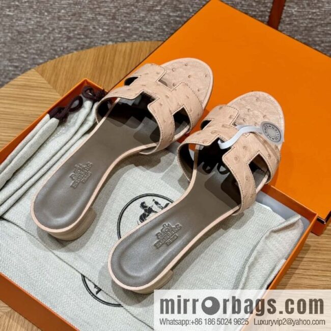 wsxc1718902364882_0-800x800kjkpcfkco2o79787_20250630195920.jpg Hermès 185 Oasis high-heeled sandals, ostrich 🐦/Ostrich rose powder/Rose powder