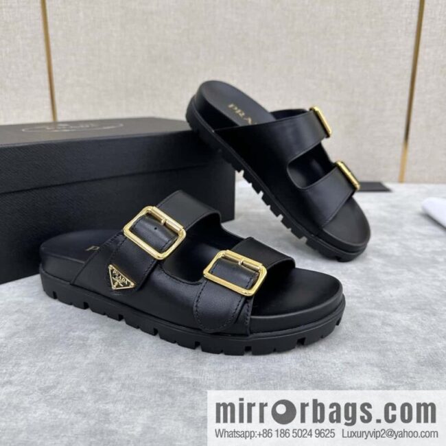 💋💍P Replica Luxury Handbag New Prada * Prada-da, New Men\'s Leather Sandals