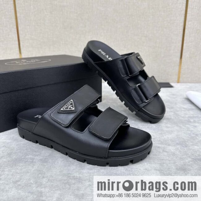 💋💍P Replica Luxury Handbag New Prada * Prada-da, New Men\'s Leather Sandals