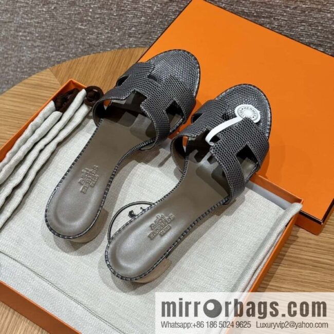 wsxc1719409519318_0-800x800p22skuaifql61583_20250630020438.jpg HERMES 185 Oasis High Heel Sandals, Lizard π¦/Lizard Hemp Rope Grey/84/Gris fonce