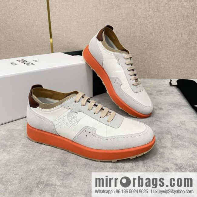 Berlut Spring/Summer New Light Track Leather & Nylon Sneakers