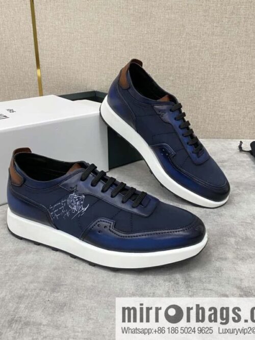 wsxc1719479232514_0-800x800hvhox2tqpen60552_20250630015404.jpg Berlut Spring/Summer New Light Track Leather & Nylon Sneakers