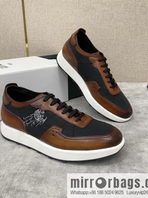 wsxc1719479232514_1-800x800busjy21lun460587_20250630015424.jpg Berlut Spring/Summer New Light Track Leather & Nylon Sneakers