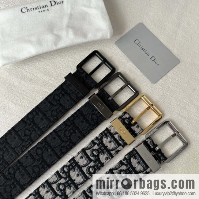 wsxc1719492294006_0-800x800311lz4af2od2615_20250625025600.jpg DIOR OBLIQUE print with black cowhide lychee bottom belt 3.5CM