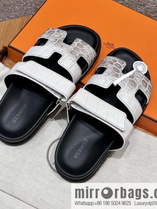 wsxc1719493493894_0-800x800snow3dnvuje60607_20250630015436.jpg HERMES 225 CHYPRE SANDAL uncle shoes, crocodile/alligator 🐊 Himalaya/01/Himalaya