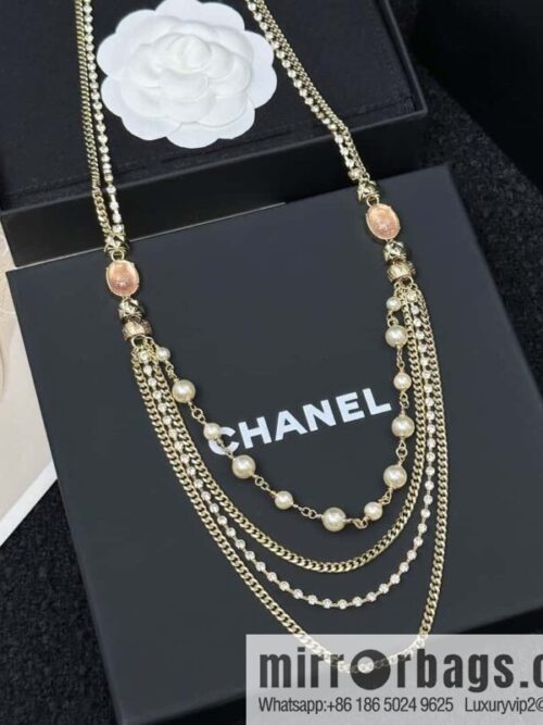 wsxc1719576380997_5-800x800gdlla5jnebq63050_20250630095719.jpg ❗️New ❗️☀️ New ☑️ Chanel Double C Pink Gem Multi-layer Pearl Necklace Sweater Chain ☀️