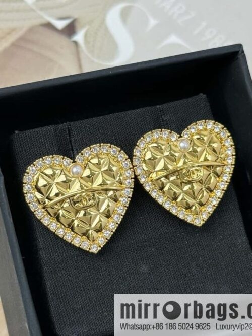 wsxc1720012383773_2-800x800c44ljzqw32w62915_20250630095250.jpg ❗️New ❗️ Chanel stud earrings ☀️ new ☑️ Chanel c1 double c gold diamond peach heart love stud earrings ☀️
