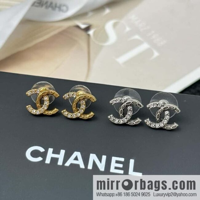 ❗️New ❗️ chanel stud earrings ☀️ new ☑️ chanel c1 double c stud earrings ☀️