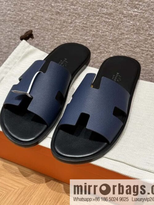wsxc1720024214006_2-800x800ig11pczya4c51052_20250630002846.jpg HERMES 182 -Lzmir Men\'s slippers Men\'s slippers, cowhide/Epsom Navy/7U/Blue Navy