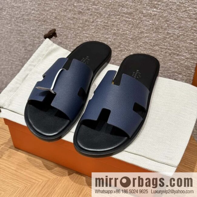 wsxc1720024214006_2-800x800ig11pczya4c51052_20250630002846.jpg HERMES 182 -Lzmir Men\'s slippers Men\'s slippers, cowhide/Epsom Navy/7U/Blue Navy