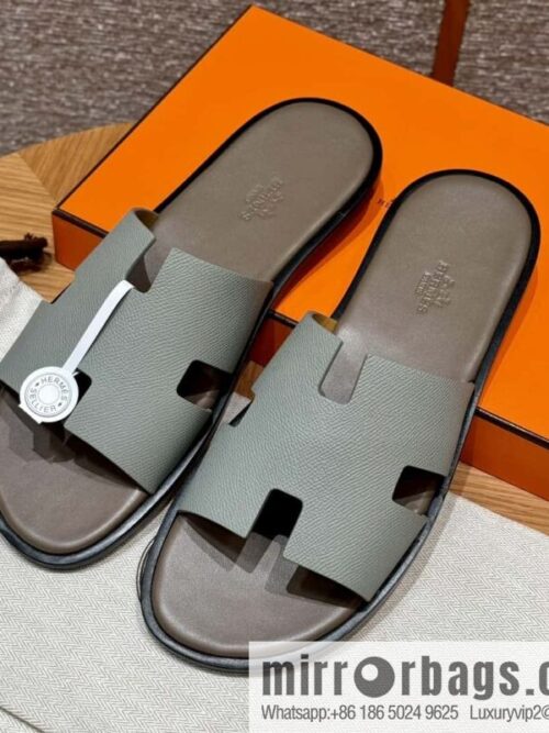wsxc1720025151977_0-800x800oinvoiodkj050922_20250630002726.jpg HERMES 182 -Lzmir Men\'s slippers Men\'s slippers, cowhide/Epsom Glacier Blue/8U/Blueglacier/with bulk foot pads